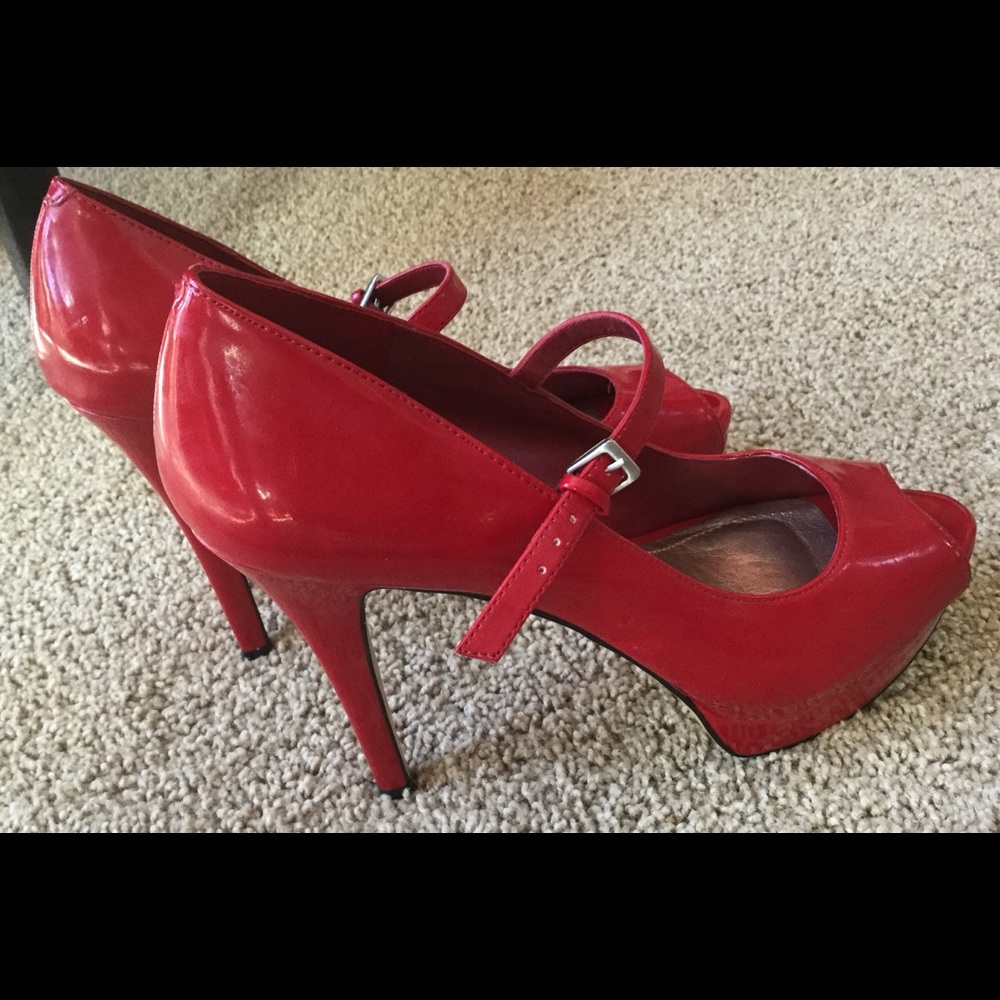 BCBG Red Shoes Open Toe